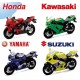 Moto yamaha honda suzuki kawasaki 1/18e - jouets56.fr - magasins jouets sajou du morbihan en bretagne