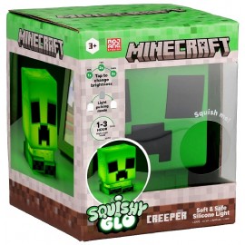 VEILLEUSE SILICONE CREEPER MINECRAFT - SQUISHY GLO 15X12CM-5056577757651-Lilojouets-Questembert-Muzillac-Morbihan