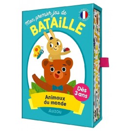 JEU MON PREMIER JEU DE BATAILLE - ANIMAUX DU MONDE - 45 CARTES-9782733853023-Lilojouets-Questembert-Muzillac-Morbihan