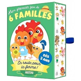 MON PREMIER JEU DE 6 FAMILLES EN ROUTE POUR LA FERME - AUZOU-9782733872208-Lilojouets-Questembert-Muzillac-Morbihan