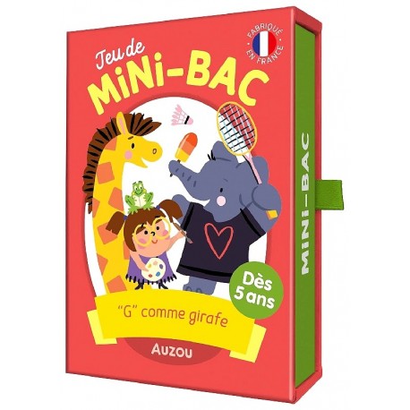 JEU DE MINI-BAC - 36 CARTES - JEU DE REFLEXION ET DE RAPIDITE - AUZOU-9782733876978-Lilojouets-Questembert-Muzillac-Morbihan