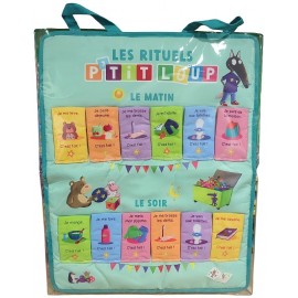 TABLEAU EN TISSU DES RITUELS DE P'TIT LOUP - AUZOU-9791039559898-Lilojouets-Questembert-Muzillac-Morbihan