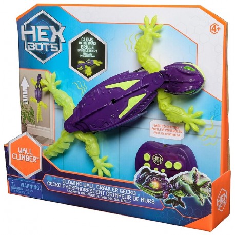 GECKO GRIMPEUR DE MURS RADIOCOM. PHOSPHORESCENTS - HEX BOTS-0681147104785-Lilojouets-Questembert-Muzillac-Morbihan