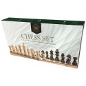 JEU D'ECHECS EN BOIS - PLATEAU 38CM COFFRET PLIABLE PLACAGE INCRUSTÉ