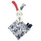 Doudou carrÉ plat lapin l'ile aux fleurs - maÏlou fabrication française-3701221500238-lilojouets-questembert-muzillac-morbihan