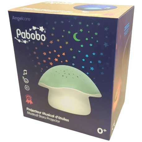 PROJECTEUR MUSICAL D'ÉTOILES CHAMPIGNON VERT- PABOBO-3760125262444-Lilojouets-Questembert-Muzillac-Morbihan