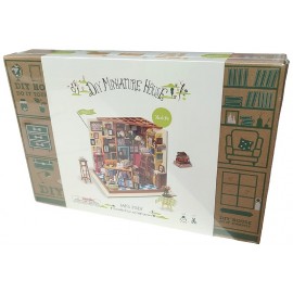 MAQUETTE LA BIBLIOTHEQUE DE SAM - MAISON MINIATURE DIY - 221 PIECES-6946785108712-Lilojouets-Questembert-Muzillac-Morbihan