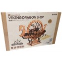 MAQUETTE BATEAU DRAKKAR VIKING MECANISÉ AVEC LED - 46X46X37CM 229 PIECES - ROKR