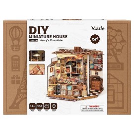 MAQUETTE CHOCOLATERIE D'HENRY - MAISON MINIATURE EN BOIS 330 PIECES AVEC LED-6946785124224-Lilojouets-Questembert-Muzillac-Morbi