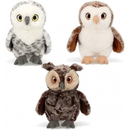 PELUCHE CHOUETTE 18CM - KEELECO ASST-5027148022638-Lilojouets-Questembert-Muzillac-Morbihan