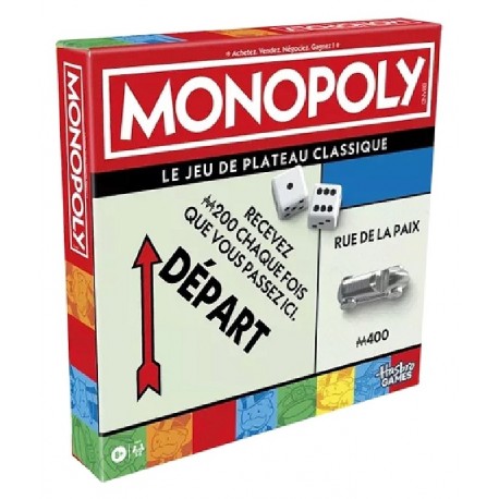 JEU MONOPOLY CLASSIQUE - NOUVELLE VERSION-5010996302250-Lilojouets-Questembert-Muzillac-Morbihan