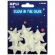 Sachet 12 petites etoiles luminescentes phosphorecentes - apli-8410782165491-lilojouets-questembert-muzillac-morbihan