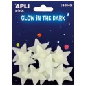 SACHET 12 PETITES ETOILES LUMINESCENTES PHOSPHORECENTES - APLI