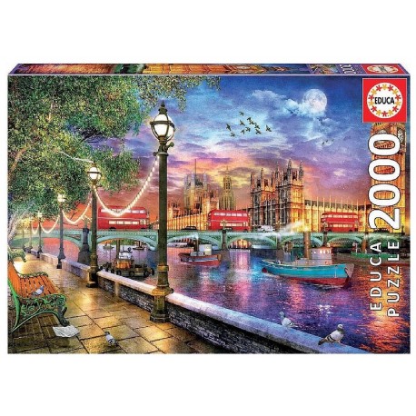 PUZZLE LONDRES AU COUCHER DE SOLEIL 2000 PIECES 96X68CM - EDUCA-8412668190467-Lilojouets-Questembert-Muzillac-Morbihan