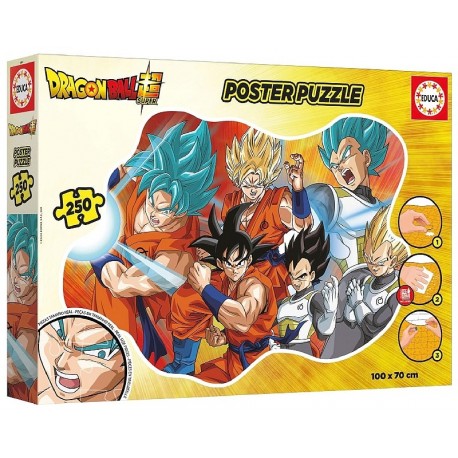 PUZZLE POSTER DRAGONBALL 250 PIECES 100X70CM - EDUCA-8412668199651-Lilojouets-Questembert-Muzillac-Morbihan