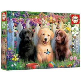 PUZZLE CHIOTS 100 PIECES 40X28CM - EDUCA-8412668199941-Lilojouets-Questembert-Muzillac-Morbihan