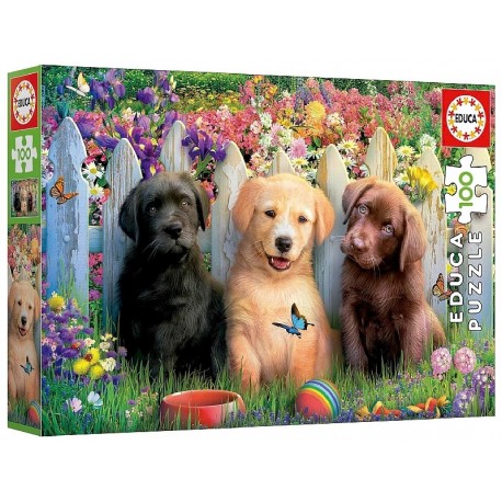 PUZZLE CHIOTS 100 PIECES 40X28CM - EDUCA-8412668199941-Lilojouets-Questembert-Muzillac-Morbihan