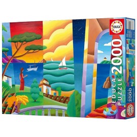 PUZZLE PENELOPE ATTEND ILLUSTRATION 2000 PIECES 96X68CM- EDUCA-8412668202689-Lilojouets-Questembert-Muzillac-Morbihan