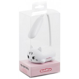 MINI LAMPE DE BUREAU CHAT BLANC KAWAII - RECHARGEABLE