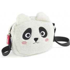 PETIT SAC A MAIN PELUCHE PANDA BLANC - SACOCHE AVEC BANDOULIERE - BACK2FUN-8422593196649-Lilojouets-Questembert-Muzillac-Morbiha