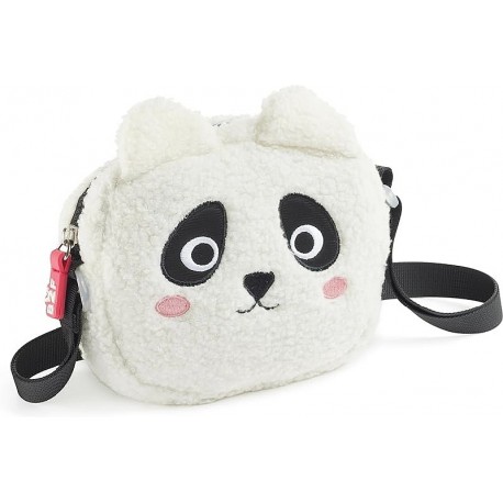 PETIT SAC A MAIN PELUCHE PANDA BLANC - SACOCHE AVEC BANDOULIERE - BACK2FUN-8422593196649-Lilojouets-Questembert-Muzillac-Morbiha