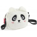 PETIT SAC A MAIN PELUCHE PANDA BLANC - SACOCHE AVEC BANDOULIERE - BACK2FUN
