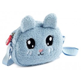 PETIT SAC A MAIN PELUCHE LAPIN BLEU - SACOCHE AVEC BANDOULIERE - BACK2FUN