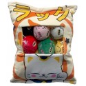 COUSSIN SAC TOKYO JAPAN AVEC 6 MINI PELUCHES MANEKI NEKO