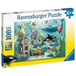 PUZZLE MERVEILLES SOUS-MARINES 100 PIECES XXL 49X36CM - RAVENSBURGER-4005556129720-Lilojouets-Questembert-Muzillac-Morbihan