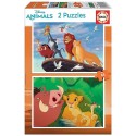 PUZZLES ROI LION DISNEY 2X48 PIECES 28X20CM - EDUCA