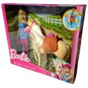 COFFRET POUPEE BARBIE 29CM ET SON CHEVAL - MATTEL