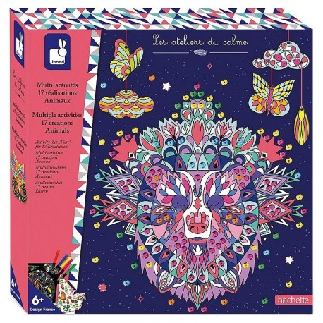 COFFRET MULTI-ACTIVITES 17 REALISATIONS ANIMAUX - LES ATELIERS DU CALME JANOD-3700217379551-Lilojouets-Questembert-Muzillac-Morb