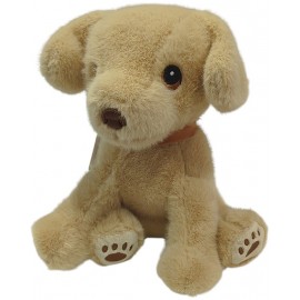 PELUCHE CHIEN LABRADOR ASSIS 22CM PUPPY LOVE MONTY - KEELECO-5027148038004-Lilojouets-Questembert-Muzillac-Morbihan
