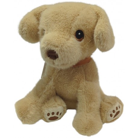 PELUCHE CHIEN LABRADOR ASSIS 22CM PUPPY LOVE MONTY - KEELECO-5027148038004-Lilojouets-Questembert-Muzillac-Morbihan