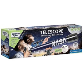 TELESCOPE NASA ZOOM 300X ET TREPIED - SCIENCE&JEU LABORATOIRE CLEMENTONI-8005125527380-Lilojouets-Questembert-Muzillac-Morbihan