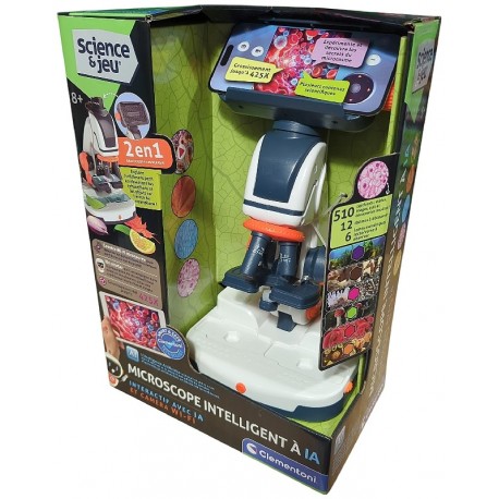 MICROSCOPE INTELLIGENT INTERACTIF AVEC IA ET CAMERA WIFI - SCIENCE&JEU CLEMENTON-8005125528936-Lilojouets-Questembert-Muzillac-M