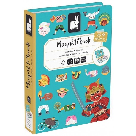 MAGNETI'BOOK HISTOIRE 60 MAGNETS ET 12 CARTES - JANOD-3700217325985-Lilojouets-Questembert-Muzillac-Morbihan
