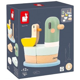 CANARDS EMPILABLES - 7 PIECES EN BOIS - JANOD