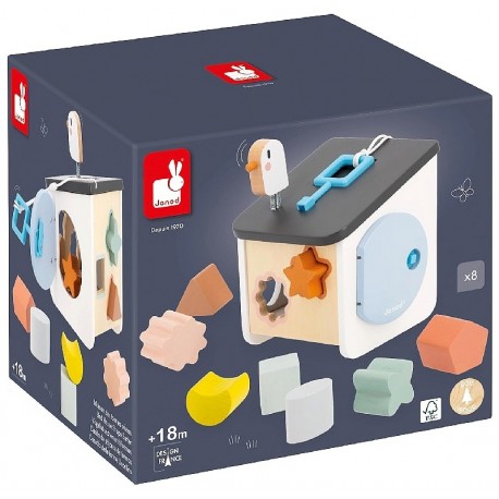 MAISON DES FORMES EN BOIS - THEME OISEAU - JANOD-3700217340629-Lilojouets-Questembert-Muzillac-Morbihan