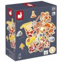 COFFRET MAGNETS LE CHANTIER 24 PIECES MAGNETIQUES EN BOIS - JANOD