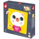 Plateau bois l'ours des emotions 24x24cm - 30 magnets 7 cartes modeles - janod-3700217354473-lilojouets-questembert-muzillac-mor