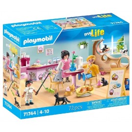 71744 LE CAFE DES CHATS - 72 PIECES - PLAYMOBIL MY LIFE-4008789717443-Lilojouets-Questembert-Muzillac-Morbihan