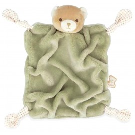 DOUDOU CARRE OURS VERT 20CM - AVEC BOITE KALOO INTEMPOREL-3666502140063-Lilojouets-Questembert-Muzillac-Morbihan