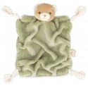 DOUDOU CARRE OURS VERT 20CM - AVEC BOITE KALOO INTEMPOREL