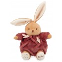PELUCHE PATAPOUF LAPIN BORDEAUX 17CM - AVEC BOITE KALOO INTEMPOREL