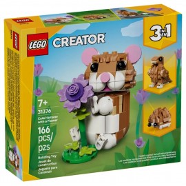 31376 ADORABLE HAMSTER ET LA FLEUR - 166 PIECES - LEGO CREATOR 3EN1-5702018033197-Lilojouets-Questembert-Muzillac-Morbihan