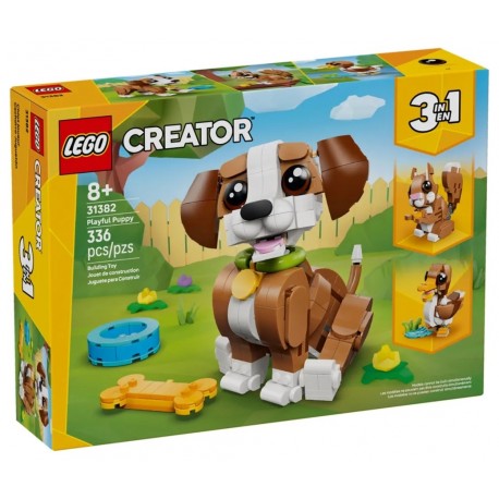 31382 ADORABLES ANIMAUX LE CHIOT JOUEUR - 336 PIECES - LEGO CREATOR 3EN1-5702018054758-Lilojouets-Questembert-Muzillac-Morbihan