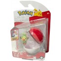 POKEBALL 6CM AVEC FIGURINE POKEMON - CLIP&GO BATTLE READY - ASST