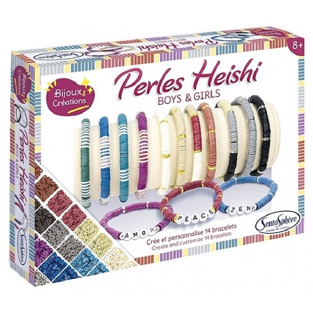 COFFRET 14 BRACELETS PERLES HEISHI A CREER - BIJOUX&CREATIONS SENTOSPHERE-3373910800020-Lilojouets-Questembert-Muzillac-Morbihan