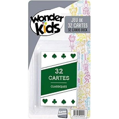 JEU DE 32 CARTES A JOUER PLASTIFIEES ASST-3437012200987-Lilojouets-Questembert-Muzillac-Morbihan